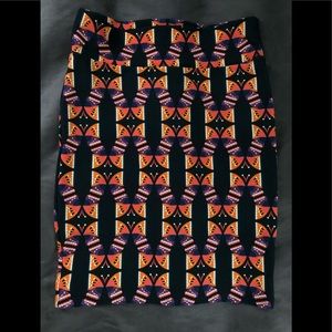 LuLaRoe Black with Butterfly pattern Cassie 2XL
